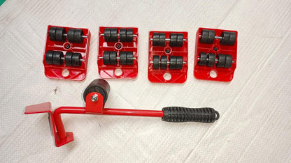 Furniture Lifter and Mover Tool Set with Wheel Pads